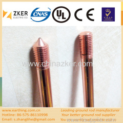 pure copper layer grounding rod price