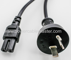 Argentina Appliance Power Cord IRAM 2073 Argentina 2 Pin Plug to IEC C7 Connector