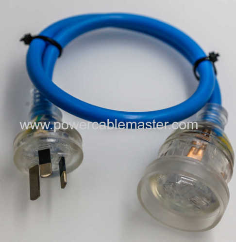 Heavy duty Transparent Australia extension lead Extantion Power Cord