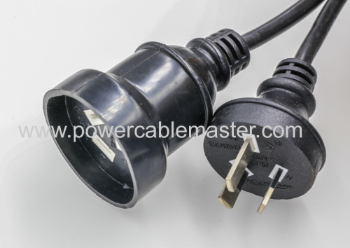 Australia AU 220V 10A Extension socket power cord SAA approved Au extension power cord and socket