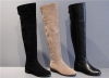 PU suede or leather knee high boots