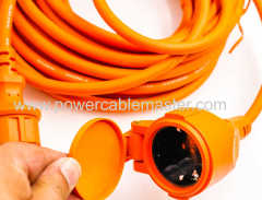 SCHUKO POWER EXTENSION CORDS WITH COVER SPRING