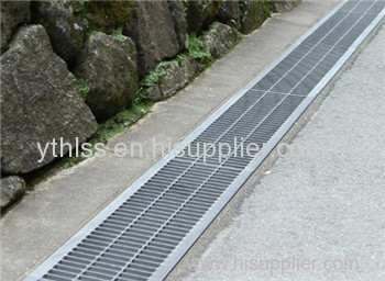 U type steel grating trench drainage cover