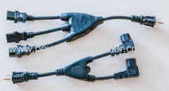 UL approval Y splitter AC Power Cord 3x IEC C13 for Home Appliance