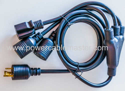US Y Type Splitter Power Adapter Cord USA 5-15P to 2X 5-15R 3Pin Male To Double Femaley y type power cord
