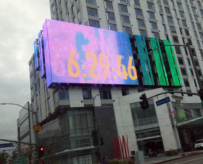 What are the elements of an outdoor full color LED display?