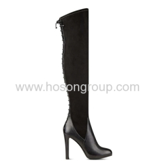 Mulheres lace stiletto heel boots