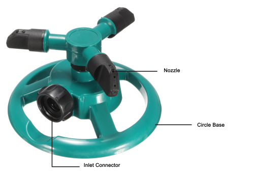 3-arm garden water  rotary sprinkler