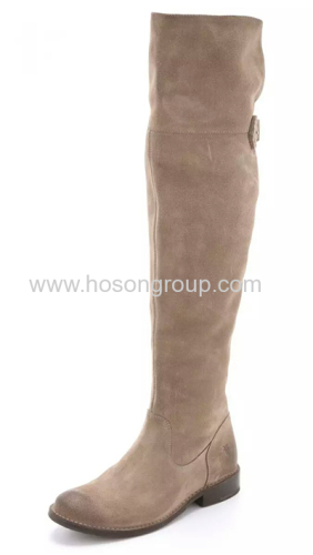 Thigh high mulheres round toe boots