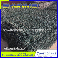 Galvanized river bank The stone cage nets/Hexagonal wire mesh stone cage nets