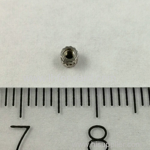 Small & tiny stainless steel nut for mobile phone CNC lathe made