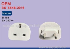 BS8546 13A 250V Universal EU to UK Travel Power Plug Adapter