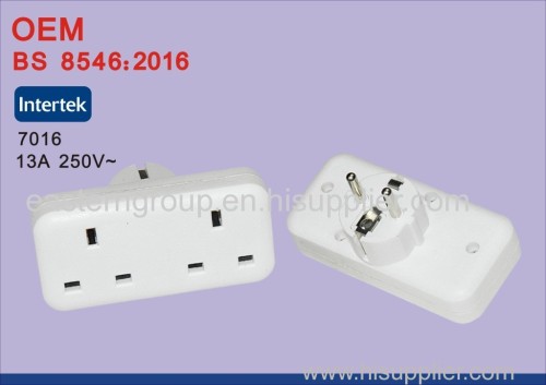 BS8546 Universal EU to UK Travel Power Plug Adapter Converter with USB