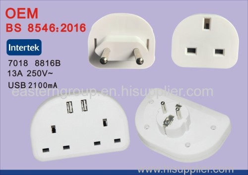 BS8546 EU to UK travel charger