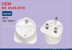 BS8546 Universal EU to UK Travel Power Plug Adapter Converter with USB