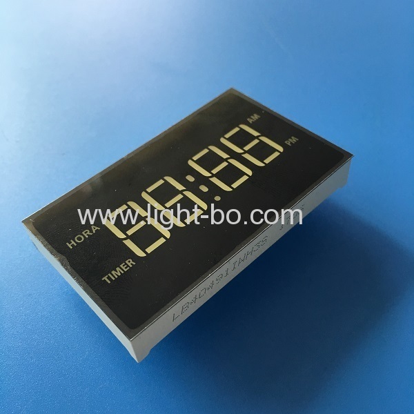 Ultra red common anode 4 digit 7 segment led clock display for gas cooker / oven timer