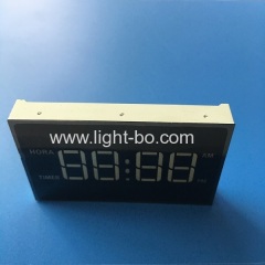 Ultra red common anode 4 digit 7 segment led clock display for gas cooker / oven timer