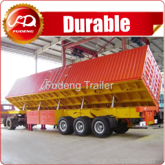 High Quality 3 Axles Side Tipper Dump Semi Truck Trailer