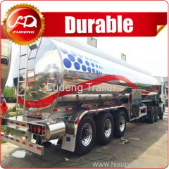 2 or 3 axles liquid chemical tanker trailers stainless steel tanker trailer for sale