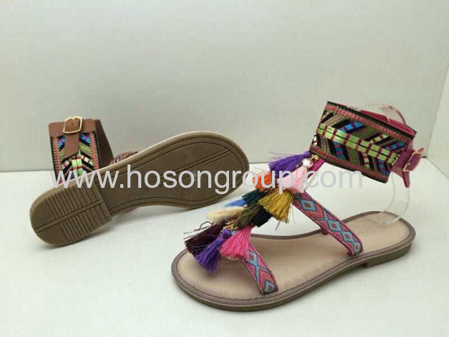 Tassel bohemian style fashion lady sandals