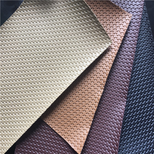 0.7mm pvc artificial leather for car seats with knitted from Jiangyin Longsheng