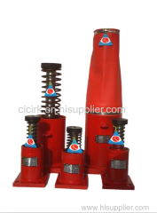 Hydraulic buffer applied to lifting metallugy railway power