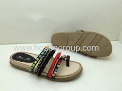 Bohemian style clip on women slippers