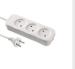 Euro 3-Way 16A Extension Power Strip and Switch