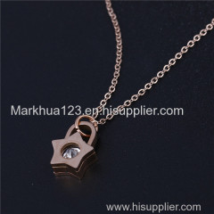 rose gold plating stainless steel necklaces