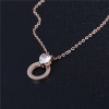 stainless steel necklaces jewelry rose gold silver fashion design