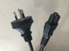 ROUND EARTH PIN PLUG WITH CABLE FOR SAA