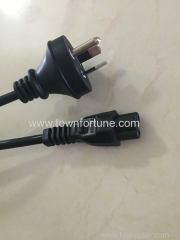 ROUND EARTH PIN PLUG WITH CABLE FOR SAA