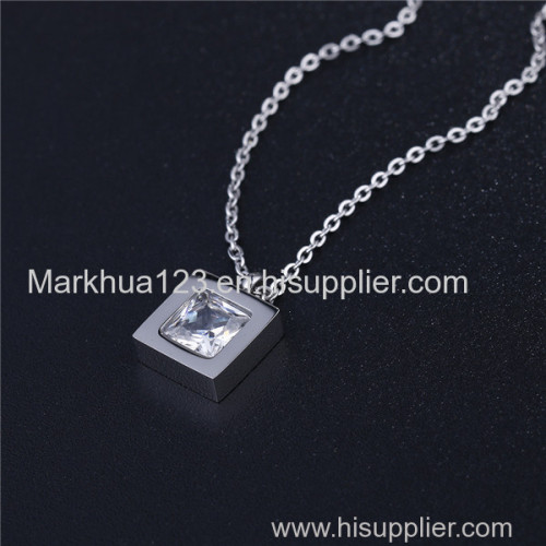 Silver pvd plating stainless steel necklaces