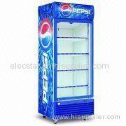 Upright display beverage cooler / vertical beverage showcase/hinged door or sliding door avalibale