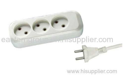 electrical power extension socket 6way outlet european 16A 250V power strip