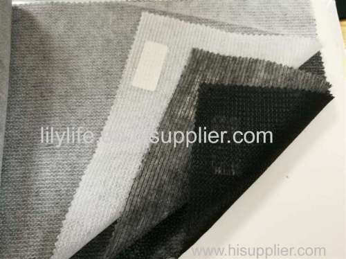 Thermal Bonding Line Knitting Double Dot Non-Woven Interlining