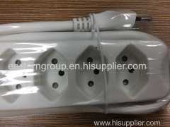 High quality Swiss socket with switch 6 ways outlet 2P+T