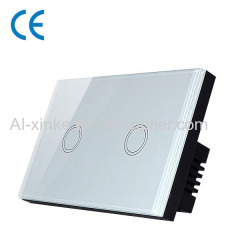 US/AU 110~220V 1/2/3Gang 1 way Wall Electrical Touch Screen Light Switch