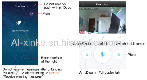 WiFi Video Door Phone Camera Doorbell Intercom System Support Unlock Doorlock