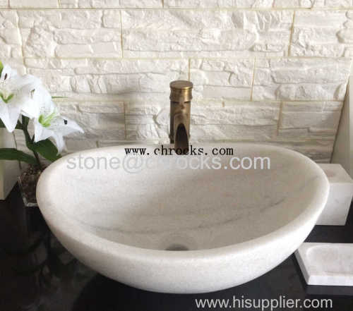 guangxi white marble sink