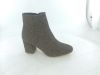 Cloth chunky heel women boots