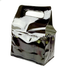 Six Packs Rectangular Hand Carry Gel Beer Tote Bottle Gift Bag Beer Packaging