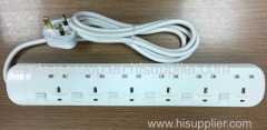 UK 3 USB power strip with individual switch and surge protection