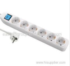 European power strip 5 way extension cord multiple socket with switch