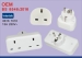 Adapter Plug UK 3 Pin to 2 Pin EU Electric Travel Adaptor Socket uk to europe