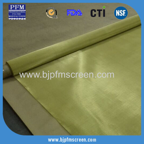 plain woven brass mesh