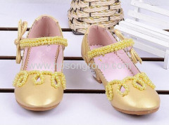 Girls low heel velcro dress sandals