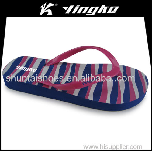 Lightweight women beach flipflop cheap eva slippers wholesale with pvc strap