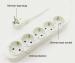 high quality european style 4 way electrical extension power strip