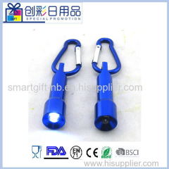 Mini led torch flashlight with carabiner keychain